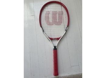 Wilson Federer 25 Tennis Racket - 3 7/8' L00 Red And White
