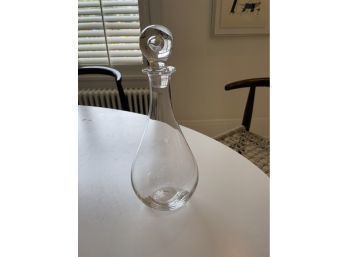 Tiffany And Co. Crystal Wine Decanter With Glass Bubble Top - Vintage C. 1999
