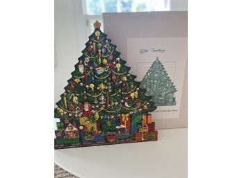 Byer's Choice Christmas Tree Advent Calendar In Original Box