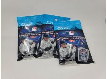3 New Sealed Packs Of 2018 Topps Baseball Stickers