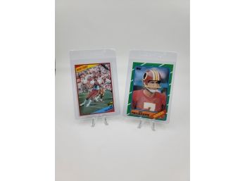 2 Joe Theisman Football Cards 1984 & 1986 Topps