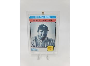BASEBALL - 1973 Topps Babe Ruth The All-Time R.B.I. Leader Card