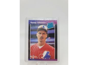 BASEBALL - 1989 Donruss Randy Johnson Rated Rookie - Sticker On Plastic