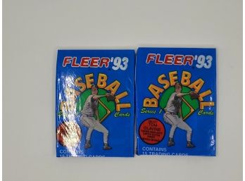 BASEBALL - 2 Packs Of 1993 Fleer Series 1