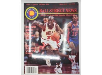 BASKETBALL - Michael Jordan Ballstreet News Volume 1 Number 4 Jul/aug 1993 - 18 Uncut Cards