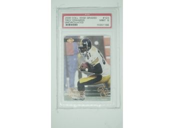 FOOTBALL - 2000 Collector's Edge GRADED Troy Edwards Uncirculated PSA 9 MINT