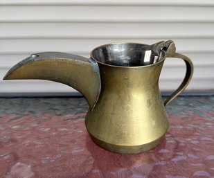 Vintage Middle Eastern Chinese Copper Brass Metal Teapot Water Pitcher