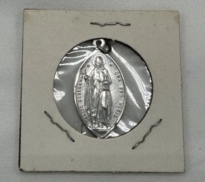 ANTIQUE PEWTER OVAL MIRACULOUS MEDAL