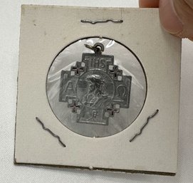 Vintage Medal Ihs Jesus Mary Crusade