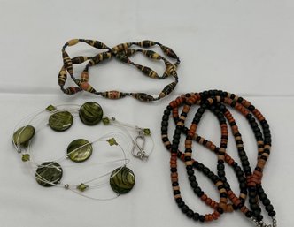 Three Vintage Necklaces Lot