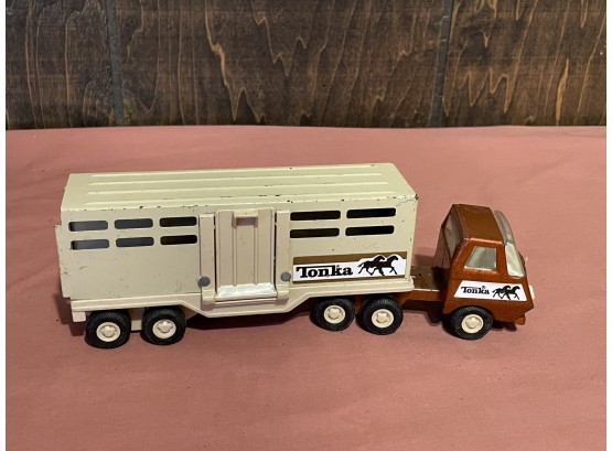 Vintage Tonka Toy Horse Truck And Trailer