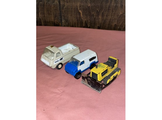 Lot Of 3 Vintage Tonka Truck Toy Cars