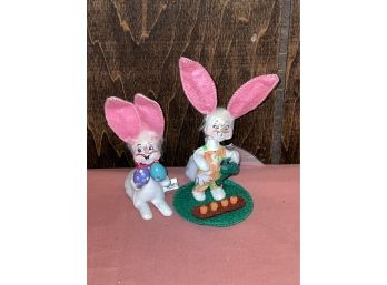 Lot Of 2 Annalee Easter Bunny Dolls