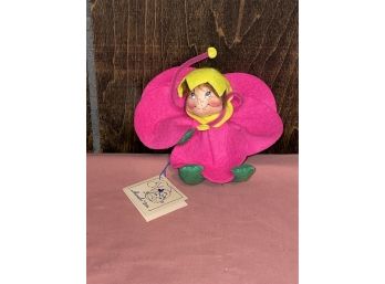 1993 Annalee Pink Flower Girl Doll