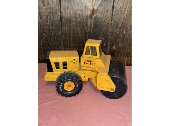 Vintage Tonka Toy Truck Road Roller - Yellow Pressed Steel
