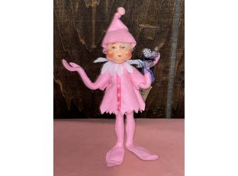 Annalee Pink Elf Doll With Butterfly 2010 Anniversary