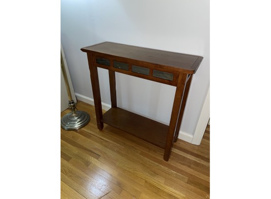 Small Entryway, Foyer Table With Slate Side Panels