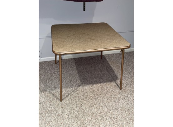Vintage Card Table With Folding Legs
