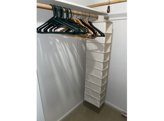 Closet Lot - Coat Hangers, Hanging Shoe Storage & Laundry Baskets