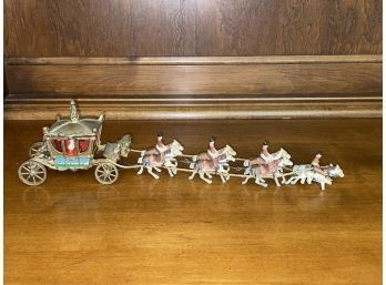 Antique Metal Toy Horse Drawn Royalty Carriage Johillco (John Hill & Company)