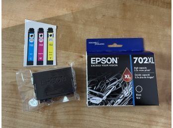 Epson 702XL Black Ink Cartridge & 702 Cyan