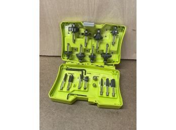 Ryobi Router Bit Set (15 Pieces With Case) Woodworking Tools