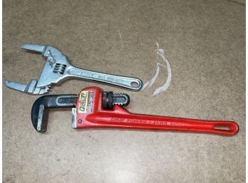 Slip & Lock Nut Wrench & 14' Pipe Wrench