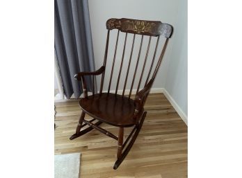 Hitchcock Rocking Chair - Beautifully Gold Stenciled - Classic Americana