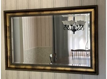 Very Large Gold Frame Mirror With Beveled Glass - Perfect For Dining Room, Living Room