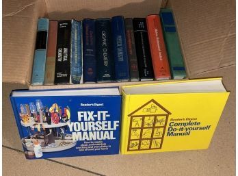 Lot Of 1960s Science, Mathematics Textbooks & Vintage Reader's Digest Fix It Books