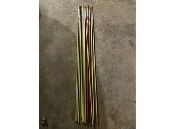 Lot Of 14 Neon Driveway Markers With Reflective Tops