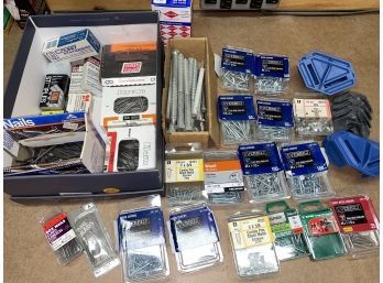 HUGE Lot Of Hardware - Screws, Nails, Bolts, Staples & More