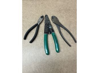 Lot Of 3 Wire Cutters, Wire Strippers
