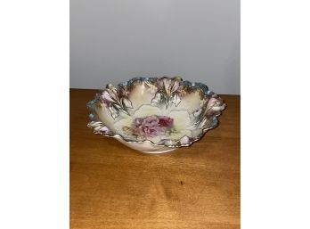 Antique RS Prussia 8.5' Bowl - Beautiful Floral Design