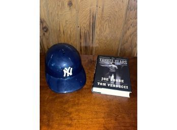 'The Yankee Years' Joe Torre Book & Baseball Batting Helmet