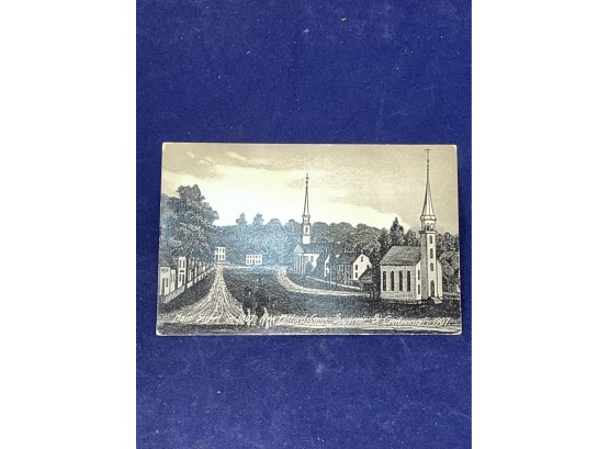 New Milford, CT Main Street In 1807 Antique Bicentennial Postcard 1907