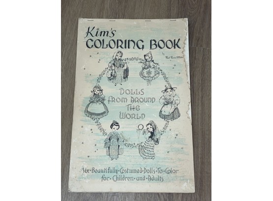 Vintage Kim's Coloring Book 'Dolls From Around The World'