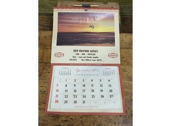 1973 New Milford, CT Agway Advertising Calendar With Recipes - Vintage