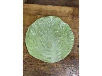 Antique Wannopee Lettuce Leaf 8.5' Plate - New Milford Pottery