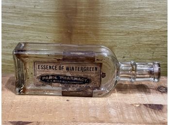 Park Pharmacy - New Milford, CT 'Essence Of Wintergreen' Rare Antique Medicine Bottle