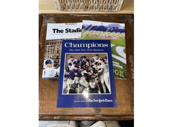 (3) New York Yankees Baseball Magazines