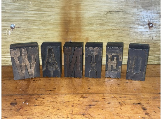 WANTED Antique Wood Printing Press Blocks, Letter Type