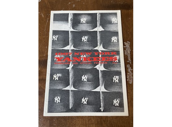 1967 New York Yankees Baseball Scorecard & Program Vs. California Angels
