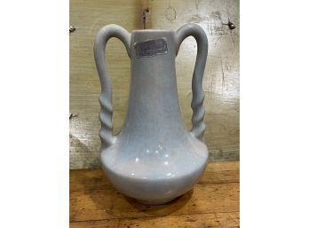 Vintage Gonder Pottery 2 Handle Urn Vase With Label H-5