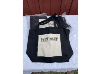 Lot Of 3 New York Pops Canvas Tote Bags