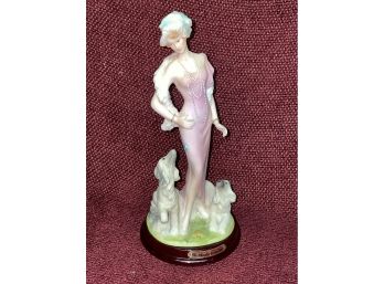 The Mirella Collection 12' Lady Resin Statue With Dogs Figurine
