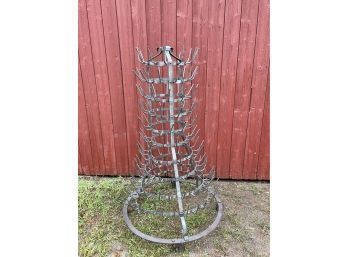 Vintage LARGE (4 1/2 Feet Tall) French Round Bottle Drying Rack RARE