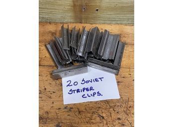 Lot Of 20 Vintage Russian Army Striper Clips, Ammunition/Bullet Holders