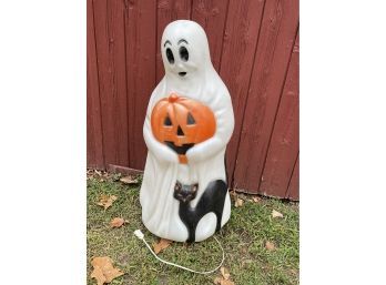 Large 34' Ghost Vintage Empire Plastic Blow Mold - Hard To Find Halloween Decor