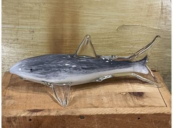 SHARK Art Glass Paperweight, Sculpture